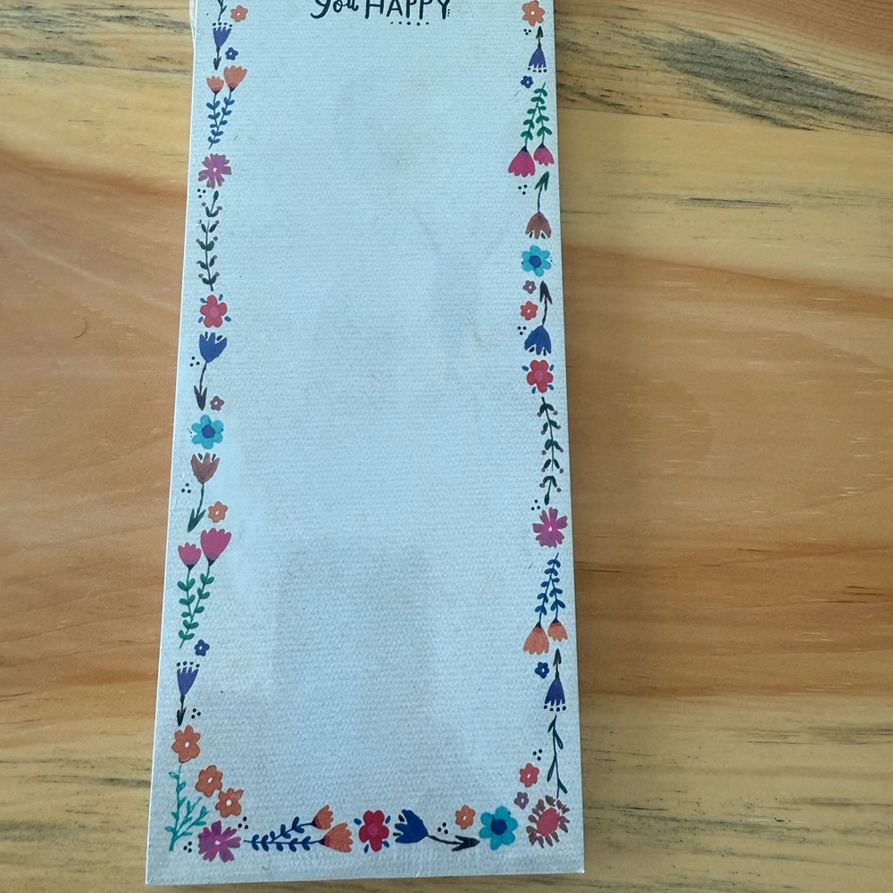 NATURAL LIFE Floral Notepad with Multicolor Design